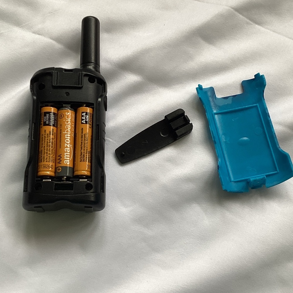 Camouflage Pouch and Blue Walkie Talkies - Picture 6 of 9